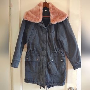 Margaret O’ Leary Pink Fur Quilted Jacket Sz1